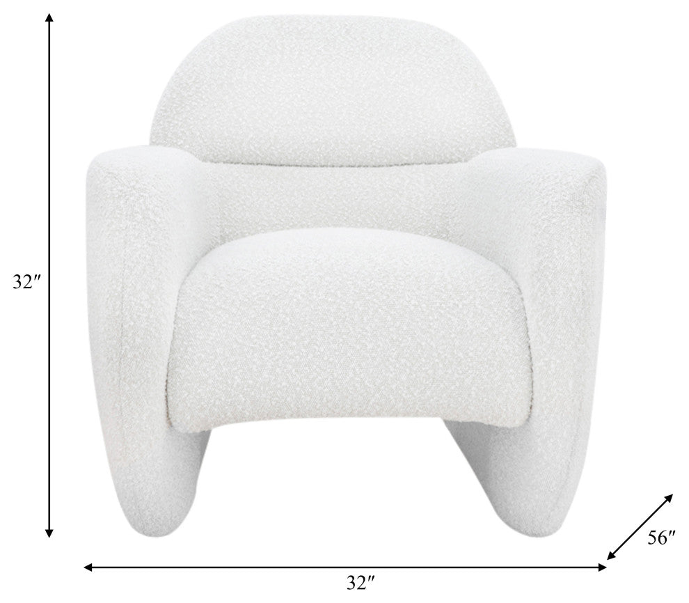 Club Accent Arm Chair, Ivory