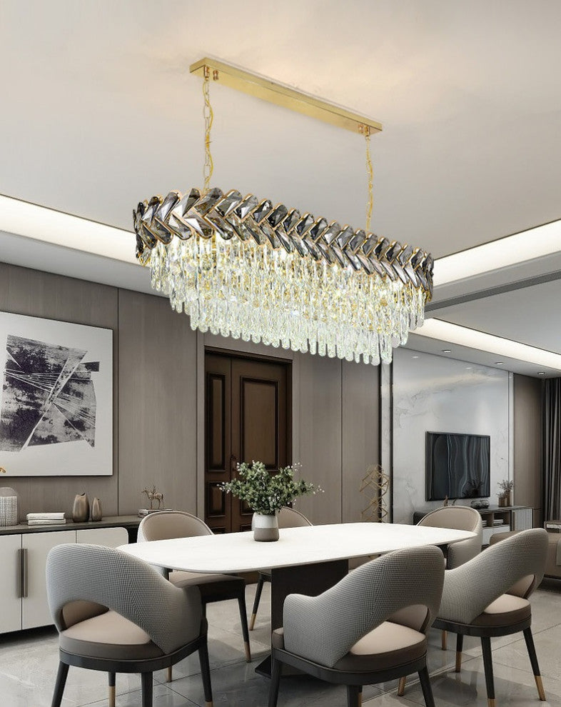 MIRODEMIÂ® Fluelen | Colourful Rainbow Glass Ball Chandelier, L31.5", Dimmable, Cool Light