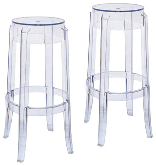 Averill Plastic Barstool with Clear Acrylic Seat and Legs