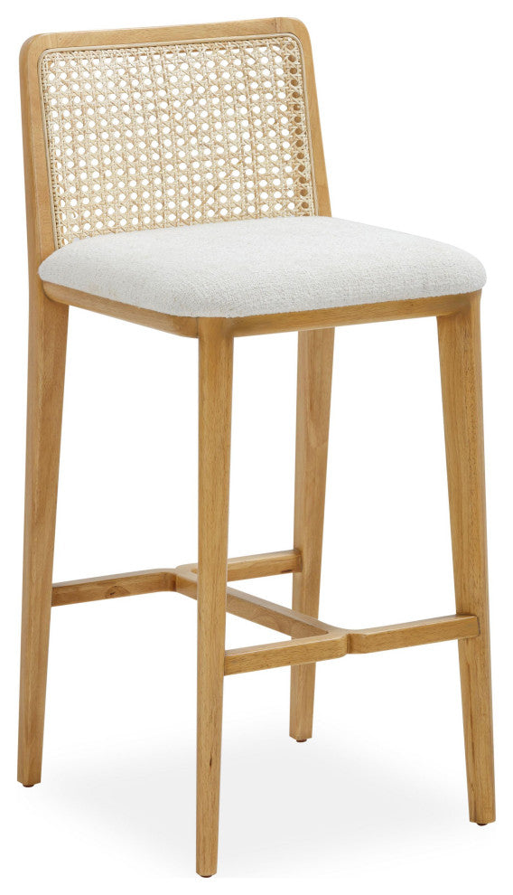 Gerri Performance Tweed and Rattan Counter Stool
