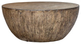 Uttermost 25433 Lark 42" Diameter Round Java Wood Coffee Table - Aged Walnut