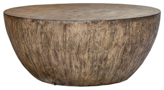 Uttermost 25433 Lark 42" Diameter Round Java Wood Coffee Table - Aged Walnut