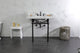 Kingston Brass LMS36MBSQ0 36" Carrara Marble Console Sink, Legs