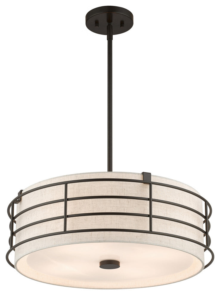 Blanchard 4-Light English Bronze Pendant Chandelier