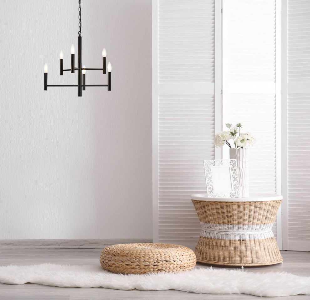 Caitlin 6-Light Pendant, Black