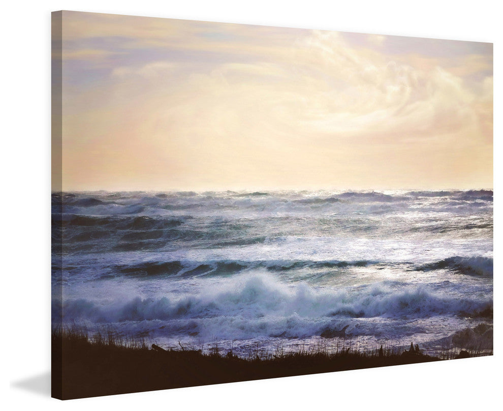 "Winter Ocean" by Sylvia Cook Painting Print Wrapped Canvas, 30x20