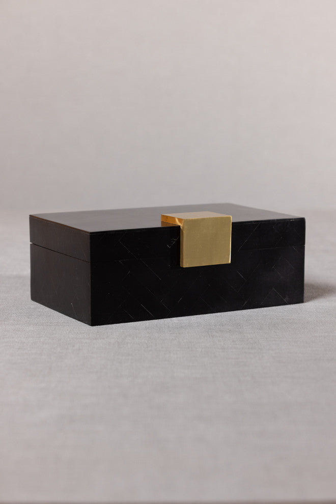 Sotavento Resin Chevron Inlaid Decorative Box