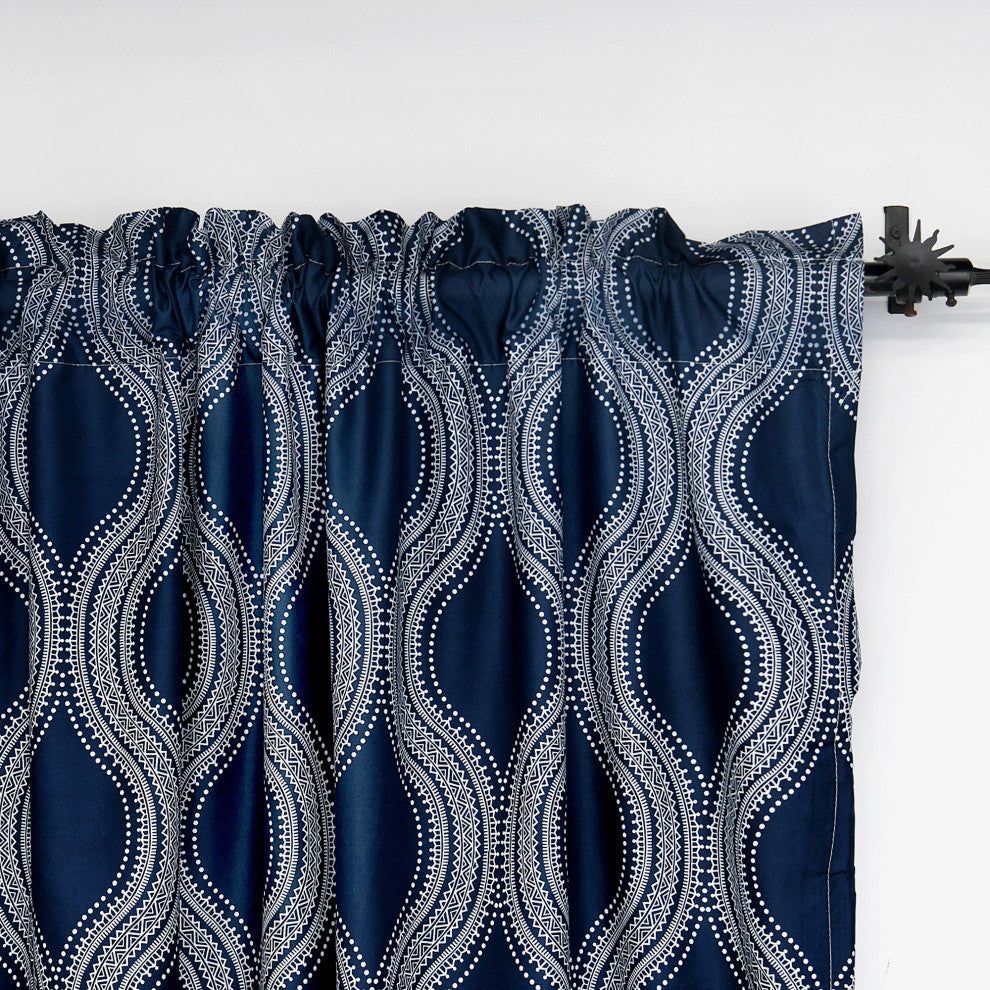 Charleston Curtains, Set of 2, Cobalt Blue, 60"x84"