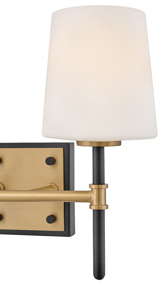 Hinkley Saunders Small Two Light Vanity, Black