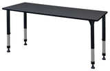 Kee 60"x30" Height Adjustable Classroom Table, Gray