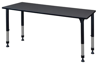 Kee 60"x30" Height Adjustable Classroom Table, Gray