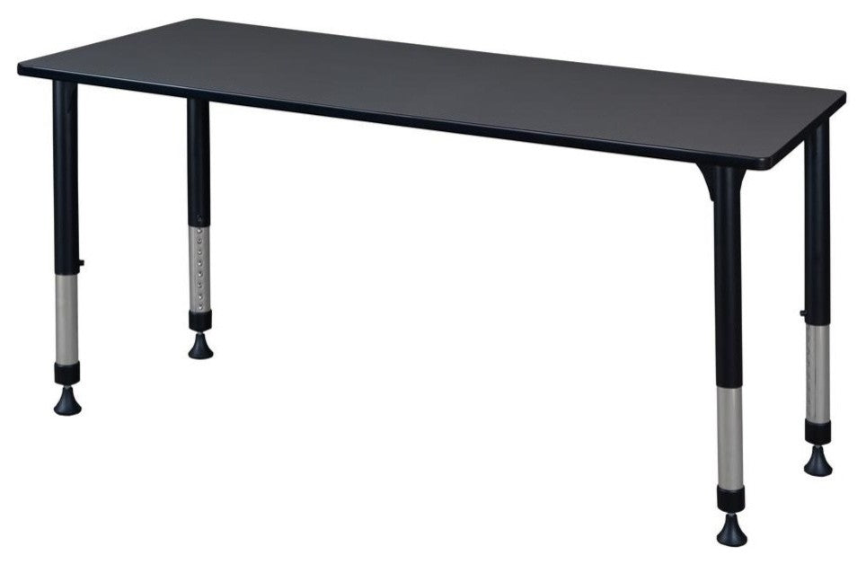 Kee 60"x30" Height Adjustable Classroom Table, Gray