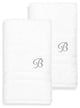 Denzi Hand Towels With Monogrammed Letter, Set of 2, B