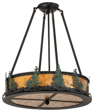 20 Wide Tall Pines Semi-Flushmount