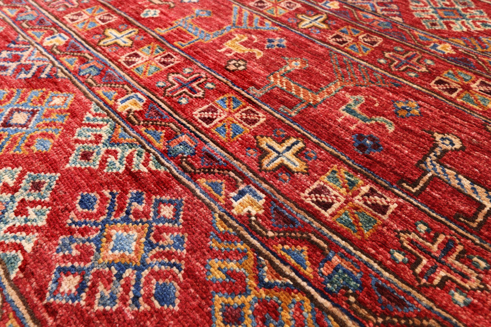 Tribal Persian Gabbeh Hand-Knotted Runner Rug 2' 9" X 9' 11" Q5387