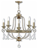 Sophia 5-Light Chandelier, Winter Gold