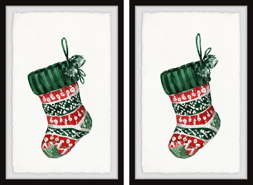 The Socks Are Hung Diptych, 2-Piece Set, 30x45