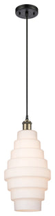 Innovations 516-1P-BAB-G671-8 1-Light Mini Pendant, Black Antique Brass
