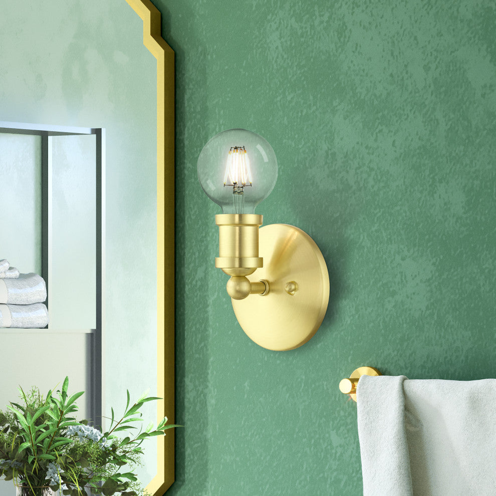 Lansdale 1 Light Satin Brass ADA Single Vanity Sconce