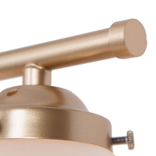 4-Lights Matte Gold and Opal Glass Globe LED Contemporary Vanity Light