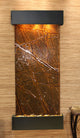 Inspiration Falls Water Fountain, Brown Marble, Blackened Copper, Square