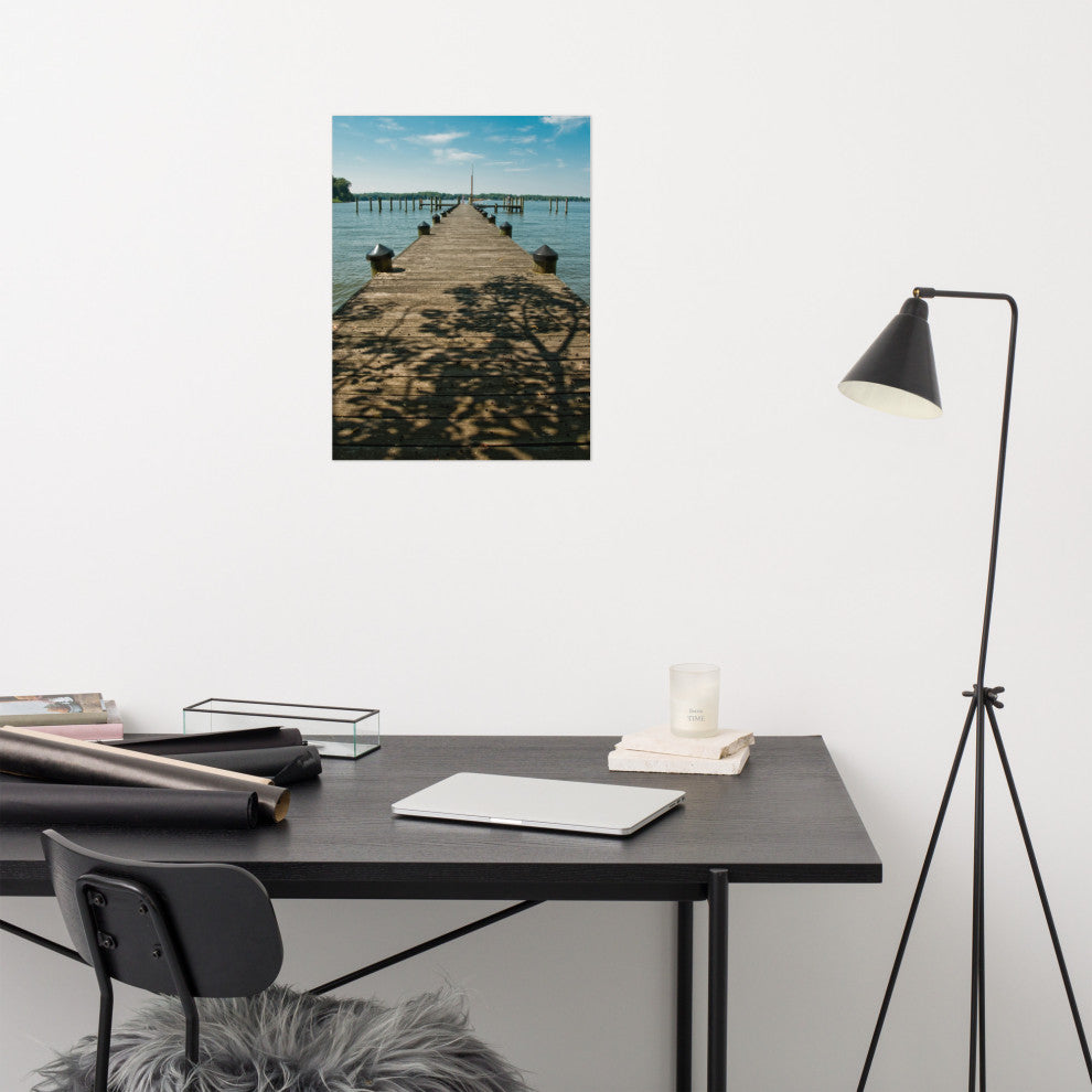 Endless Dock Landscape Photography Unframed Wall Art Print, 18" X 24"