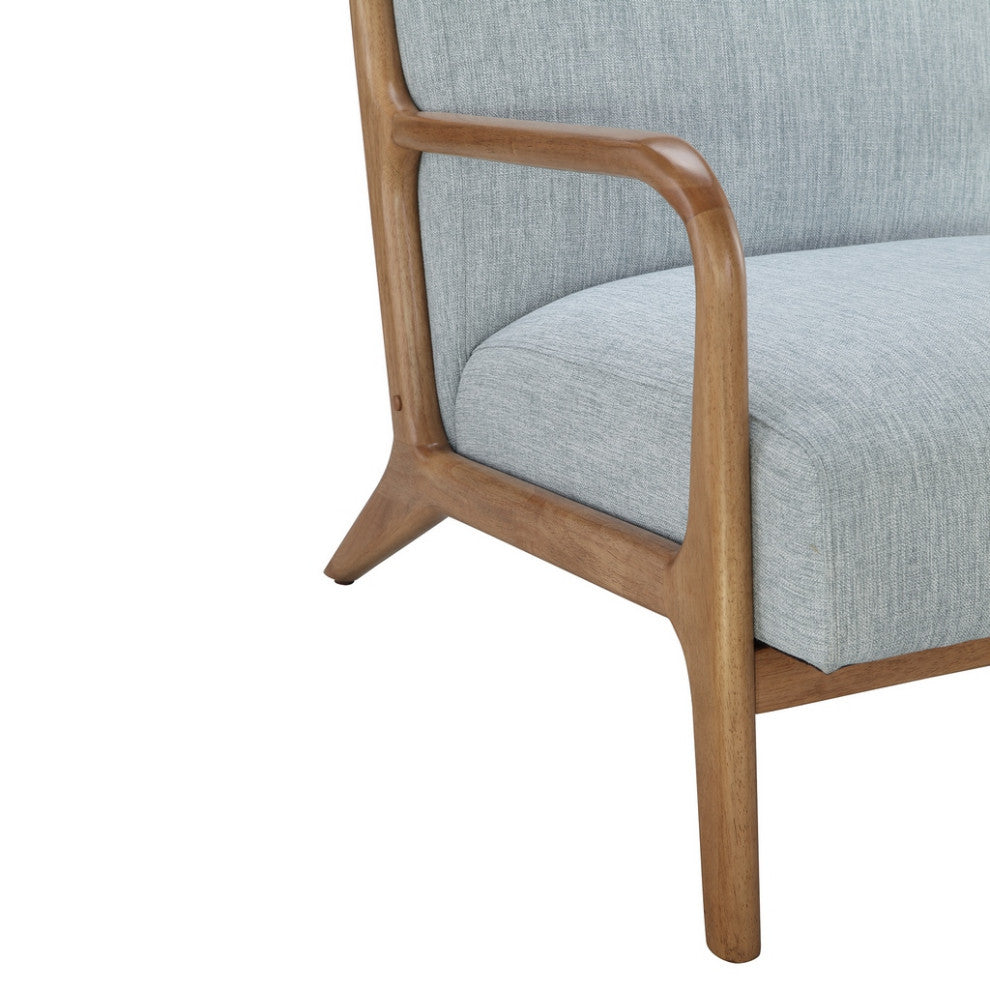 INK+IVY Novak Mid-Century Modern Accent Armchair, Light Blue