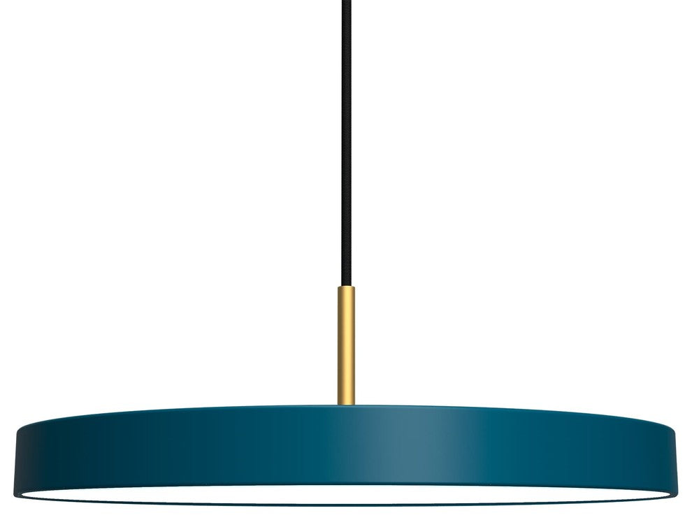 Asteria Flat-Panel LED Pendant Light, Petrol