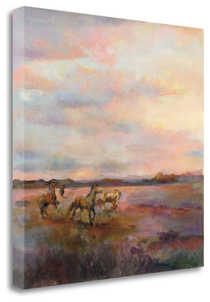 "Mustangs Under Big Sky" By Marilyn Hageman, Giclee Print on Gallery Wrap Canvas