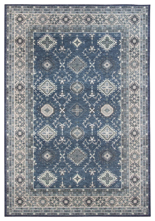 Amer Rugs Myra Halsey MYR-10 Blue Power-loomed - 2'8" X 10' Runner Area Rug