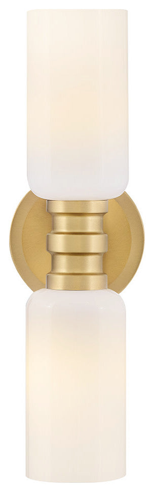 Lark Naomi Medium Two Light Sconce, Lacquered Brass