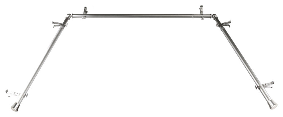 Bay Window Curtain Rod, Satin Nickel