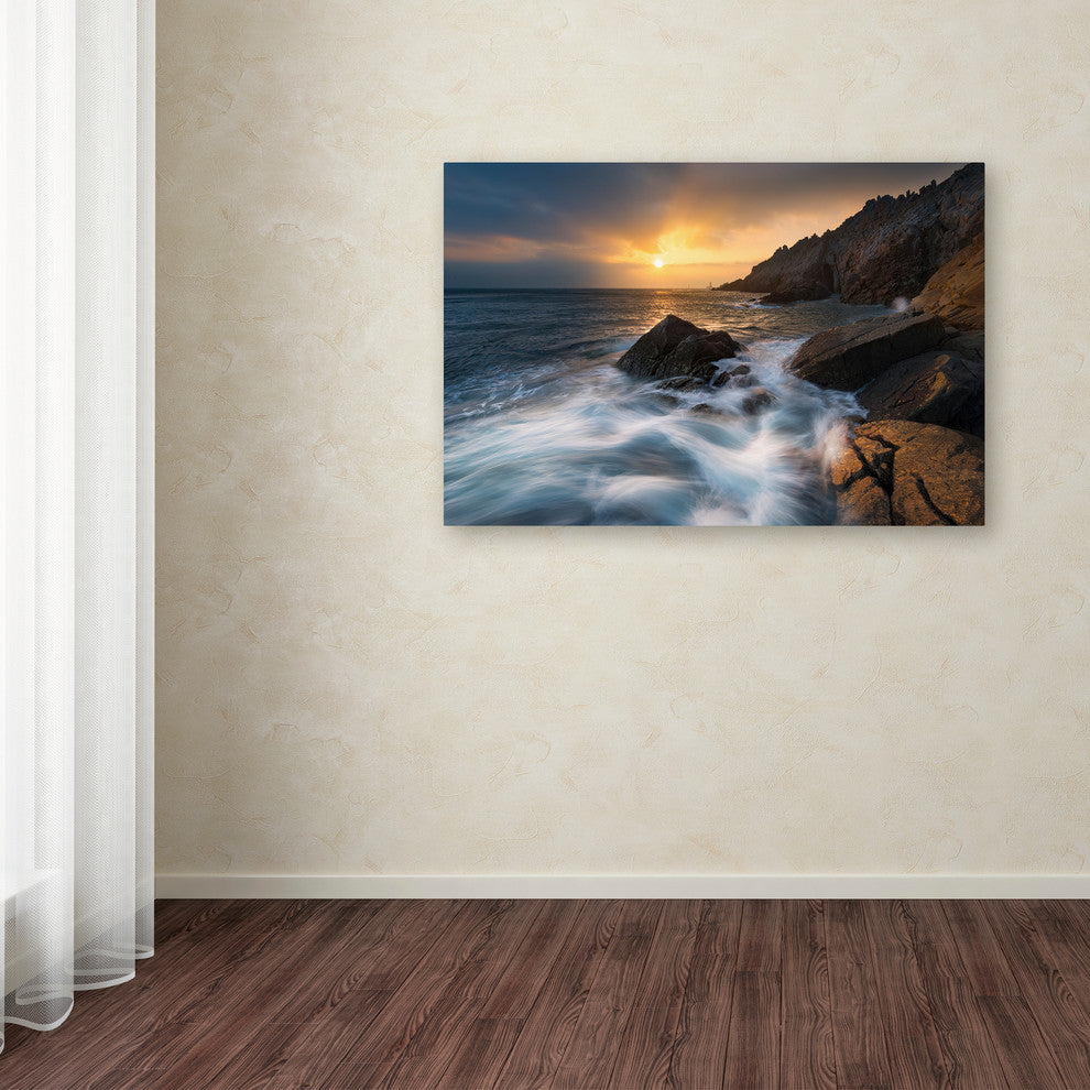Mathieu Rivrin ''Tides of the Century in Pointe du Raz'' Canvas Art, 30x47