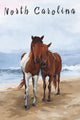 "Beach Horse" Painting Print on Wrapped Canvas, 8x12