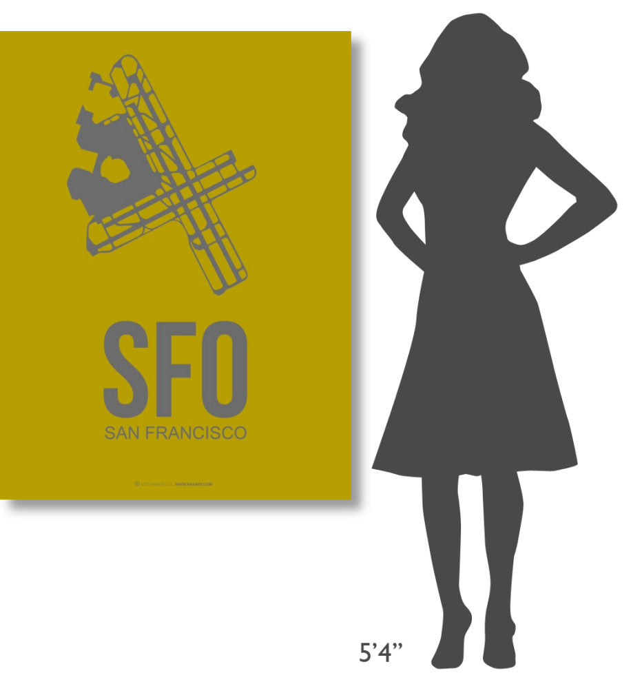 "SFO San Francisco Poster 3" Fine Art Print