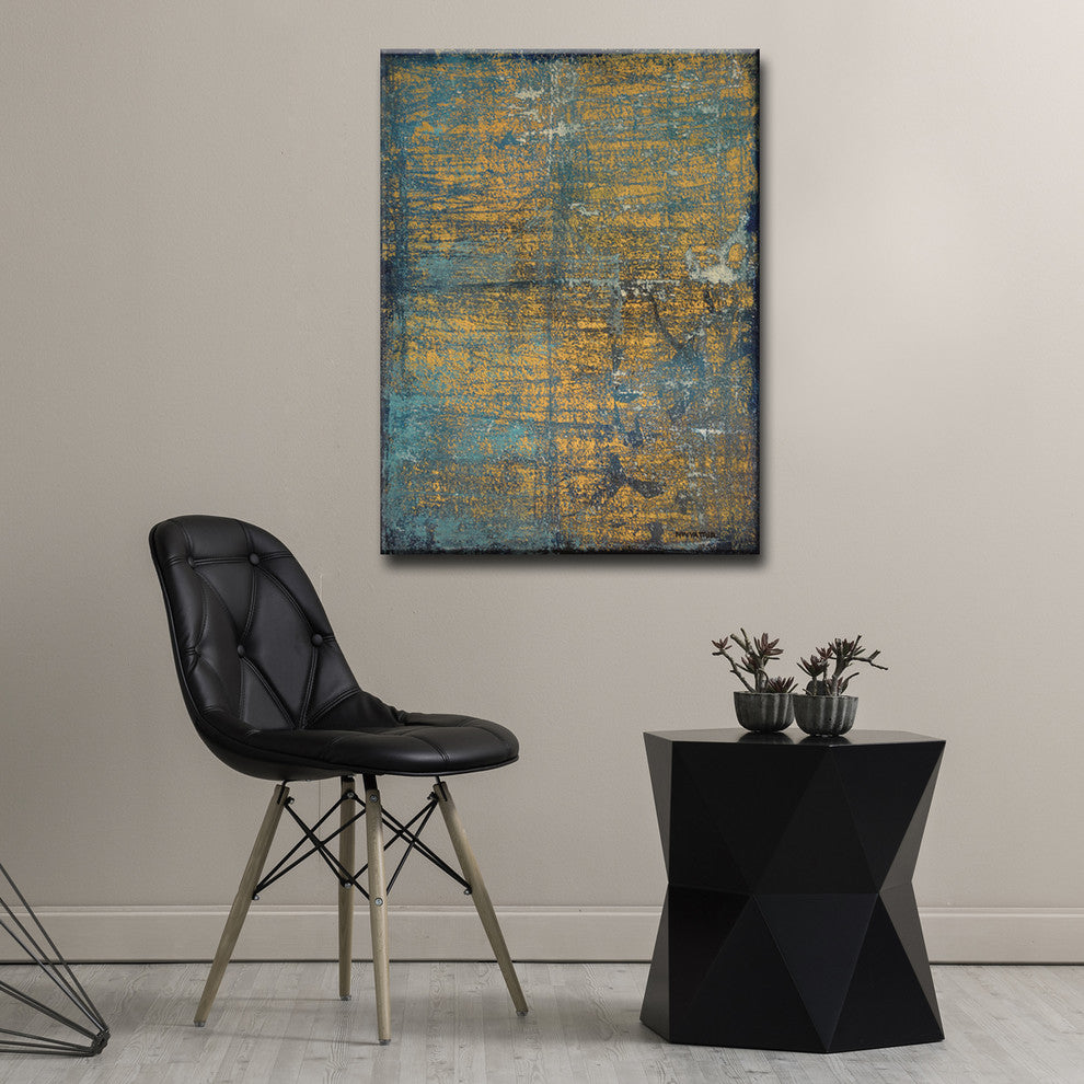 Ready2HangArt Abstract Canvas Art 'Night Life' by Norman Wyatt, 30"x20"