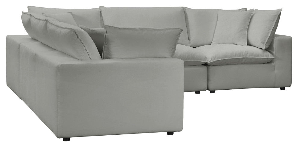 Cali Modular 5-piece L-Sectional, Slate