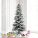 Vickerman Slim Flocked Utica Fir Tree, 39"x6.5', Multicolor Lights