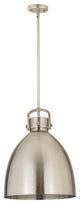 Innovations Lighting 710-1S-SN-M712-16SN-LED Newton Bell 1 Light 16" Pendant