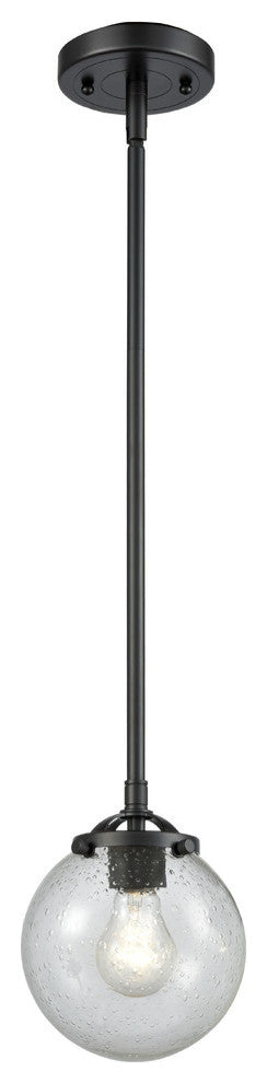 Beacon 1-Light LED Mini Pendant, Oil Rubbed Bronze, Glass: Seedy