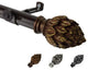 Pine 13/16" Diameter Curtain Rod, Cocoa, 18-28"