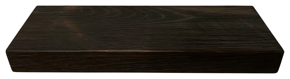 Rustic, Floating Shelf, 2" Thick x 6" Deep, Mountable, Mocha, 18"