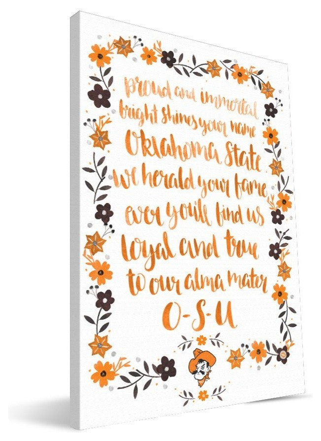 OKS Cowboys Hand-Painted Song Canvas Print, 16"x24"