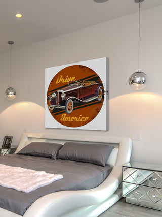"Drive America" Painting Print on Wrapped Canvas