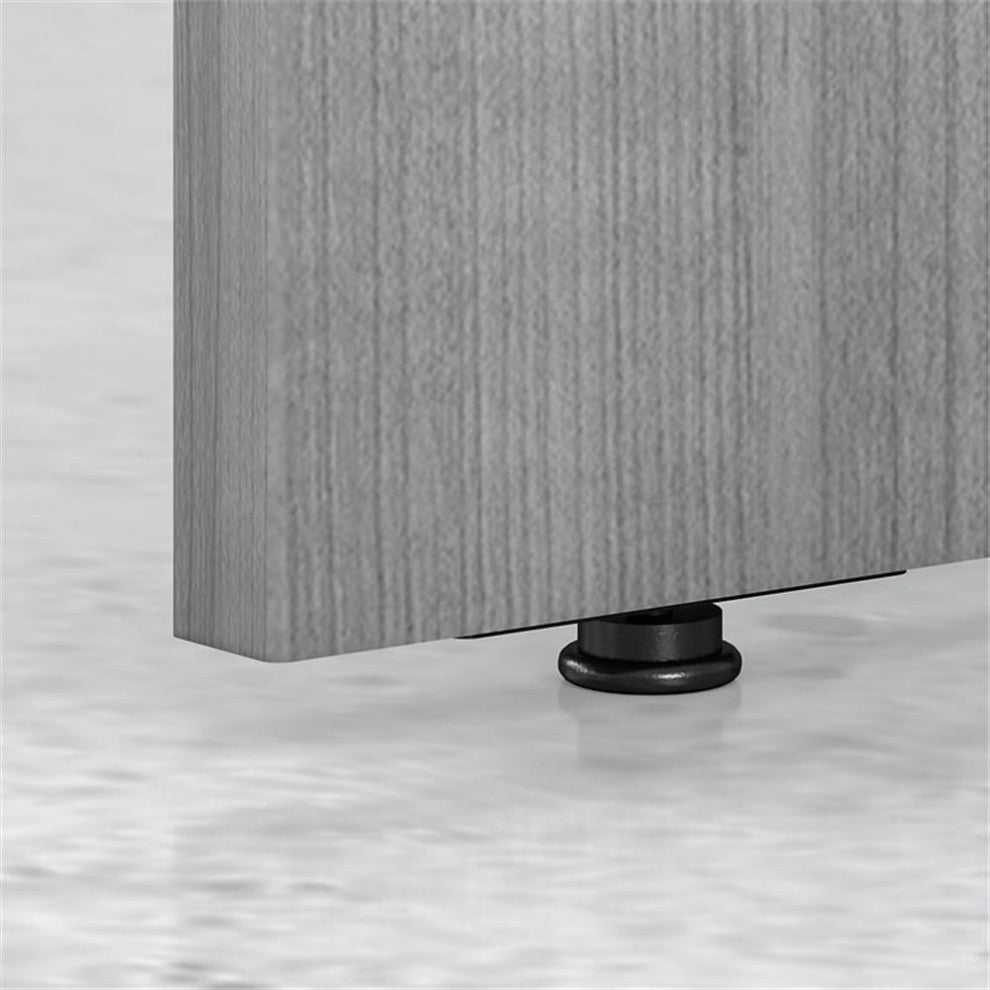 Studio C 72W x 24D Credenza Desk in Platinum Gray - Engineered Wood