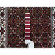 Red Herati Wool and Silk 175 KPSI Hand Knotted Runner Rug, 2'1"x13'10"