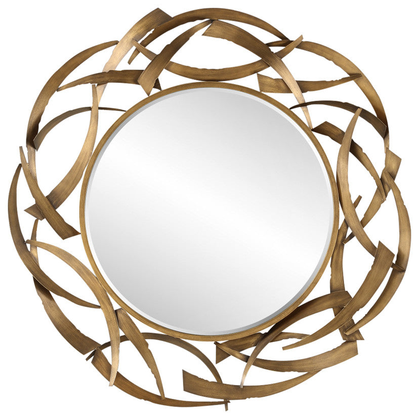 Uttermost - 08181 - Mirror - Cutting Edge - Antiqued Golden Bronze
