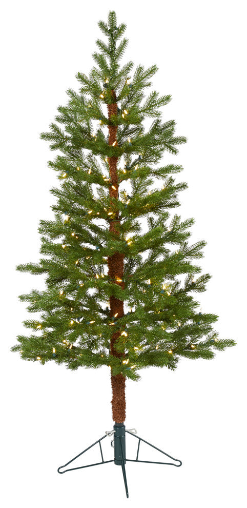 5' Fairbanks Fir Faux Xmas Tree W/Warm, Multifunction Lights & Bendable Branches
