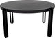 NOIR Furniture Marcellus Dining Table, 49", Black Metal GTAB563MTB-S