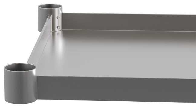 Galvanized Under Shelf for Prep and Work Tables, Stainless Steel, 30" X 72"